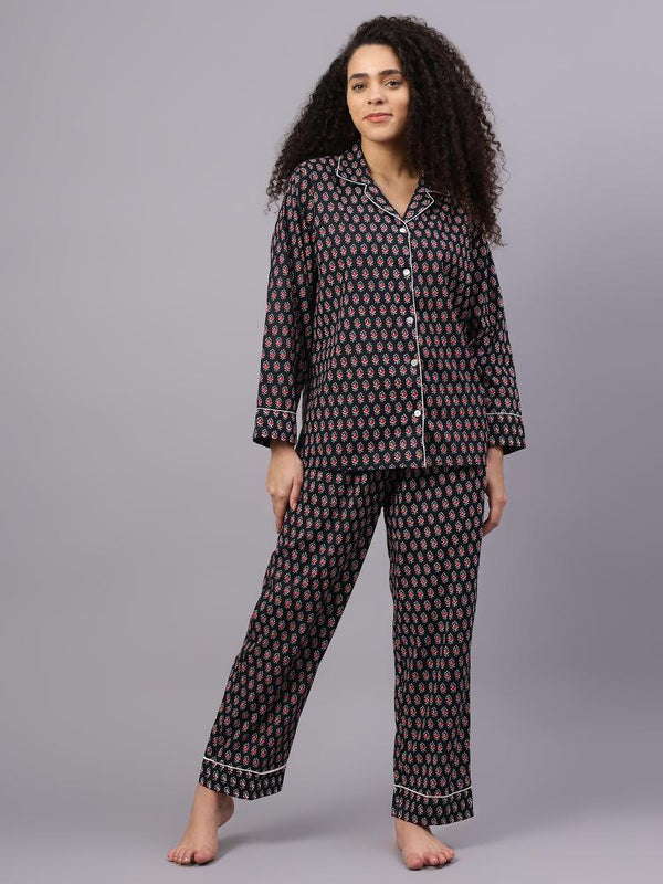 Blessed Bliss Handblock Printed Night Suit