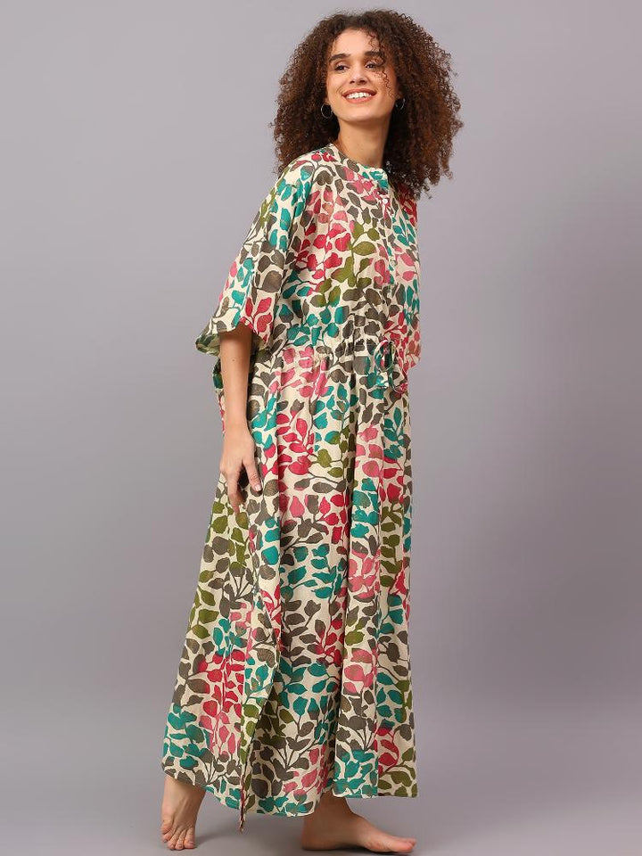 Embrace the summer breeze in sustainable and organic cotton Kaftan dresses, featuring delightful floral patterns and timeless white hues. Discover the perfect blend of comfort and style with our collection of designer cotton dresses, crafted with care and adorned with charming cotton dress patterns. Elevate your summer wardrobe with airy kaftan cotton sundresses, designed for effortless elegance all season long
