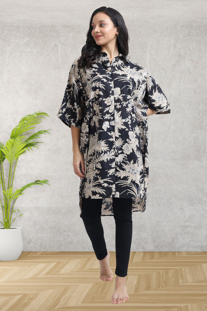 Summer Bliss Cotton Shirt Dress - SAFEERA