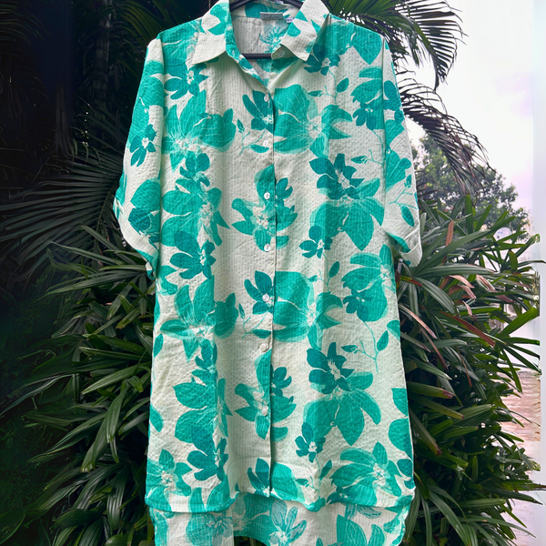 Floral Flamboyance Long Shirt