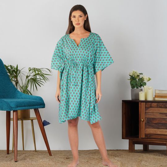 Step into summer bliss with our cotton breathable fabric kaftans, effortlessly blending style and comfort for lounging or casual wear at home. Stay chic and cozy all season long with our versatile collection.